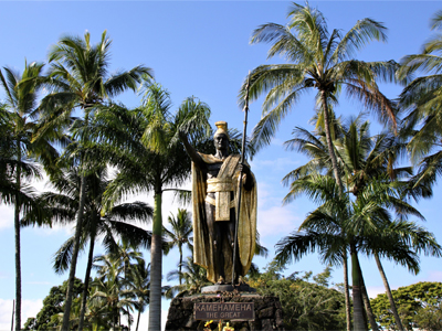 ハワイ郡：ヒロのカメハメハ大王像
